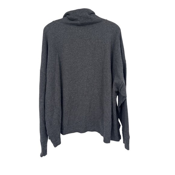J.Crew Vintage Fleece Cowl Neck womens Sweatshirt Gray size plus 3X plus Cotton - Picture 3 of 8